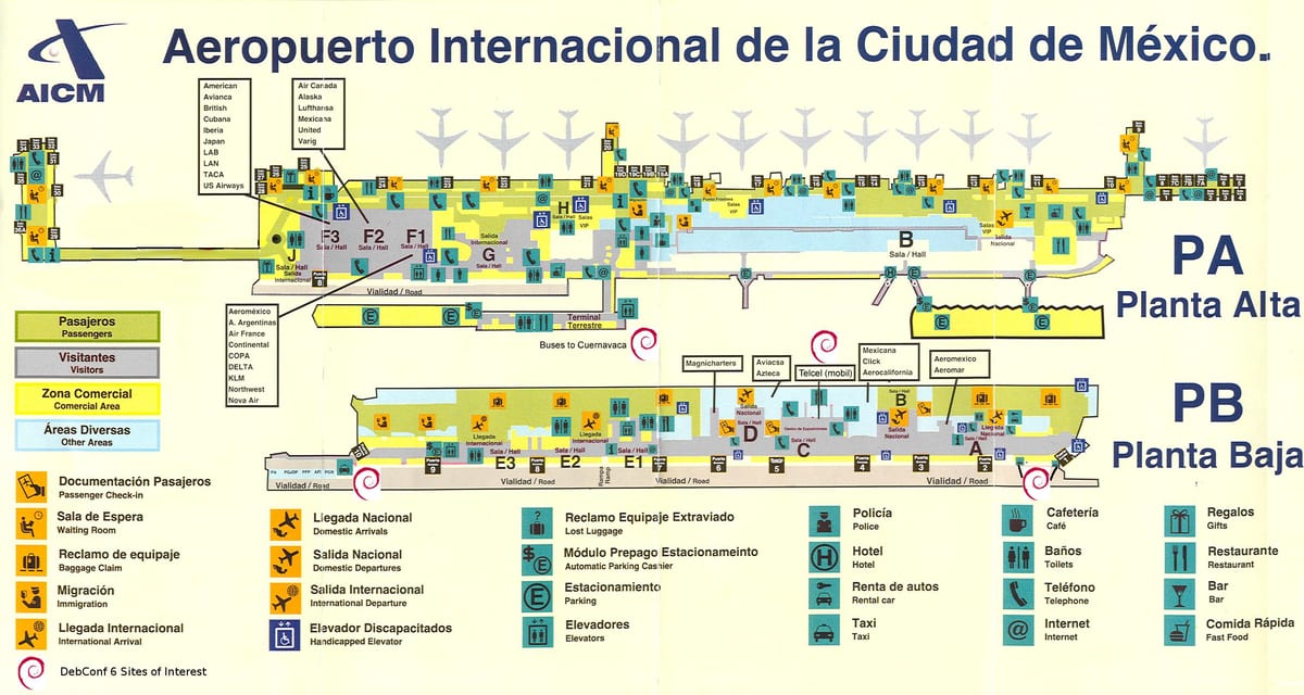 მეხიკოს საერთაშორისო აეროპორტის რუკა