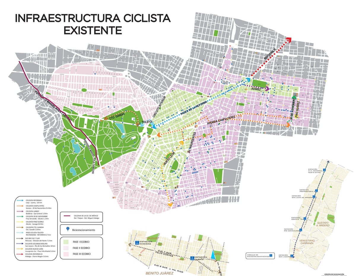 რუკა Mexico City bike