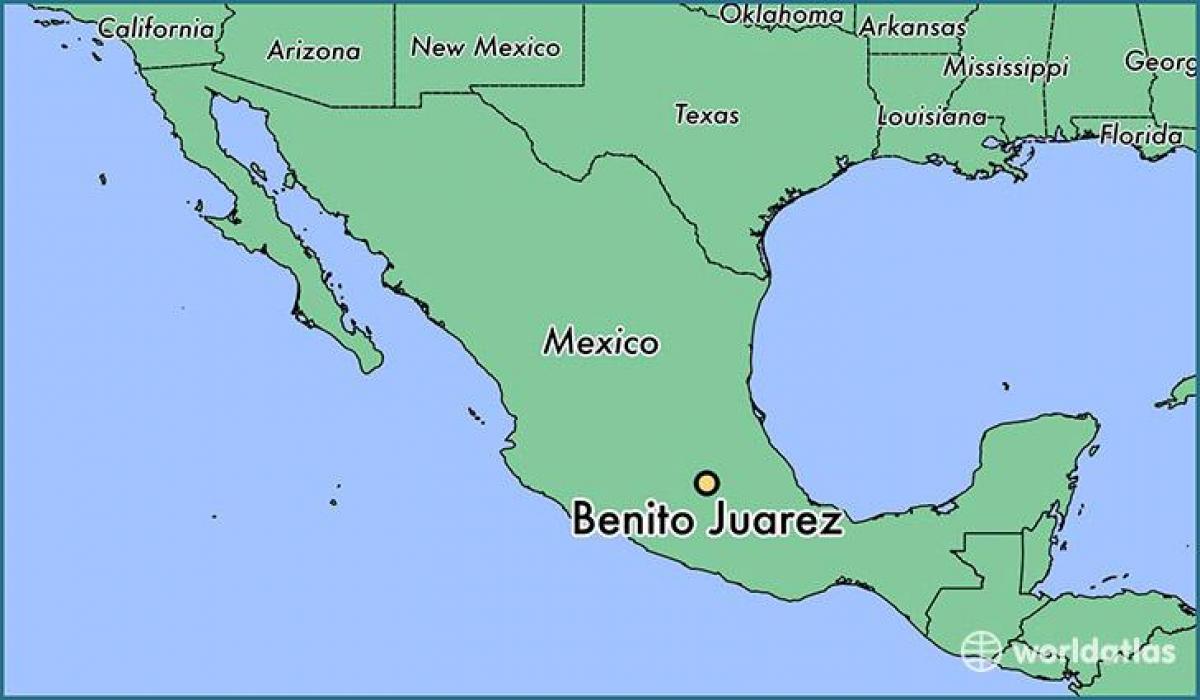 ბენიტო ხუარესი მექსიკაში რუკა