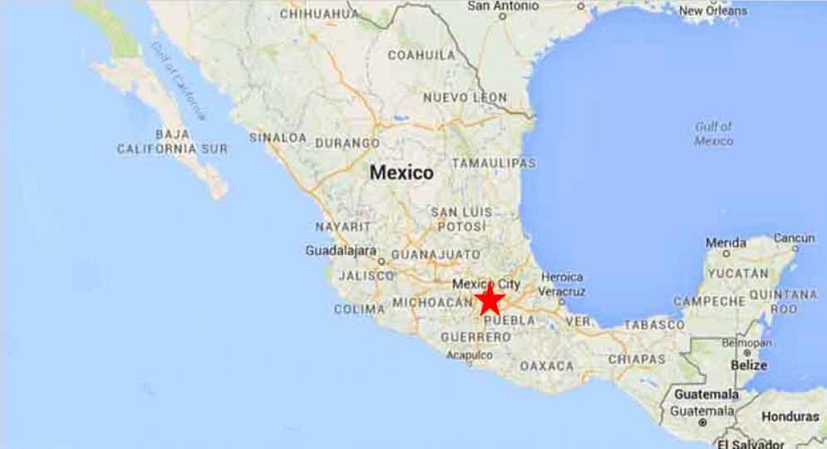დედაქალაქში მექსიკაში რუკა