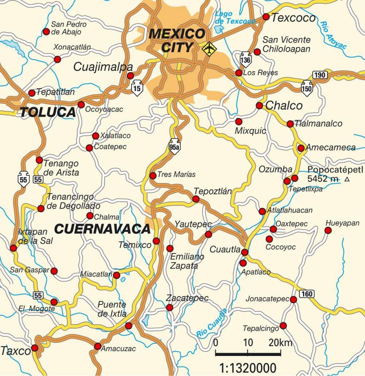 ciudad მექსიკაში რუკა