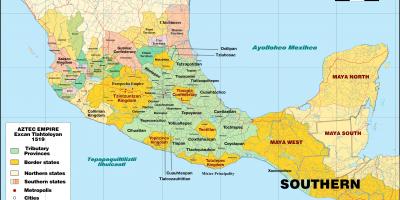 Tenochtitlan მექსიკაში რუკა