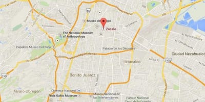 Zocalo მეხიკო რუკა